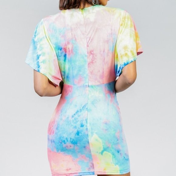 LAST CALL!!! 🚨 Pastel Tie-Dye Mini Dress - NWT - Picture 5 of 6